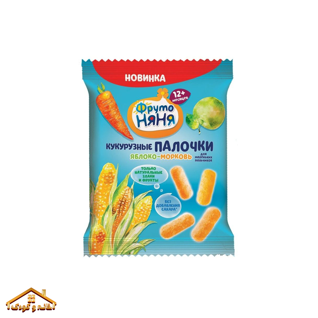 216 پفک سیب و هویج و ذرت 20گرمی +1سال نیان Nyanya - Image 1