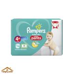 پوشک پمپرز  شورتی سایز ۴+ ۳۸عدد آلمان (baby dry)