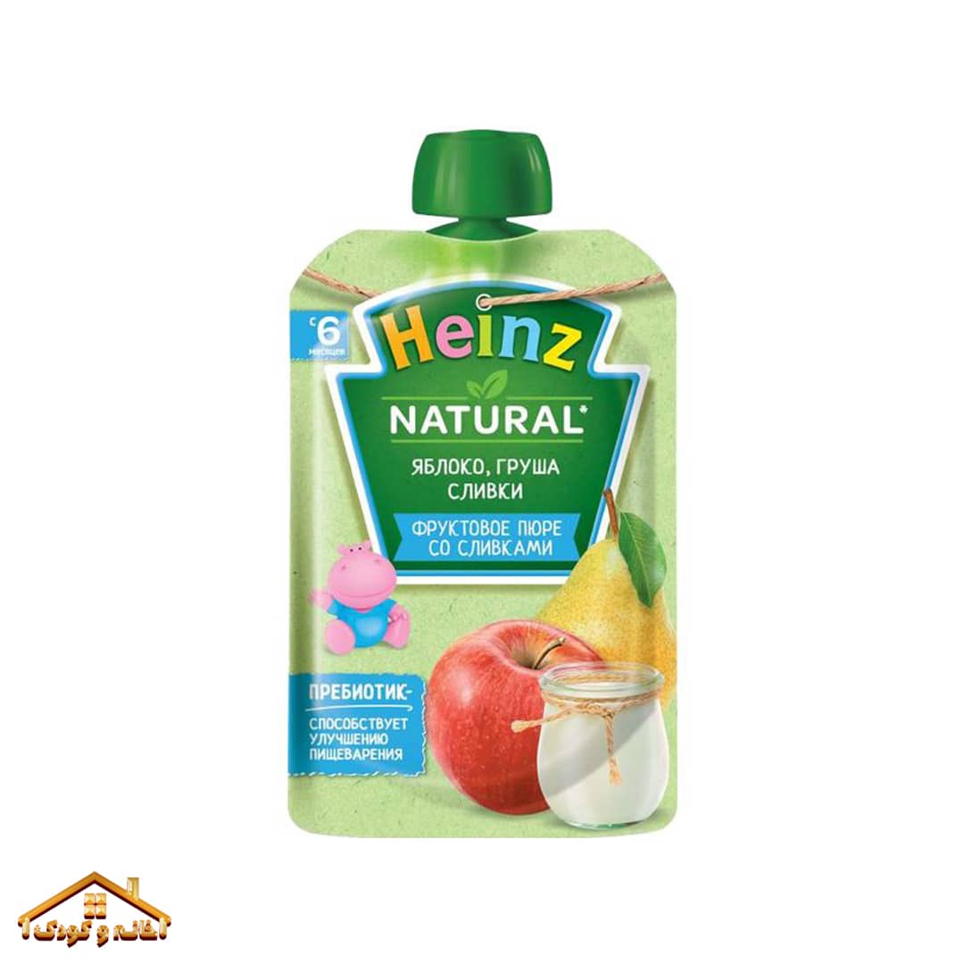 54-3 پوره ساندیسی سیب و گلابی و خامه 90گرمی +6 هاینز Heinz - Image 1