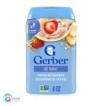 سرلاک موز و توت فرنگی بدون شیر 227گرم +8 گربر Gerber