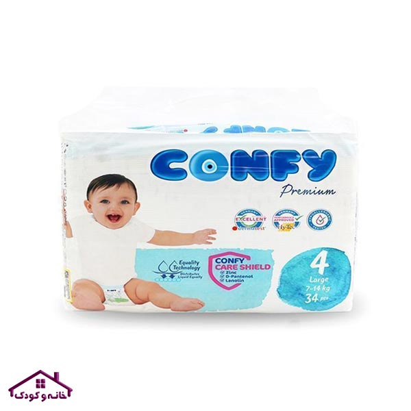 99 پوشک بچه سایز 4 34عددی کانفی Confy - Image 1