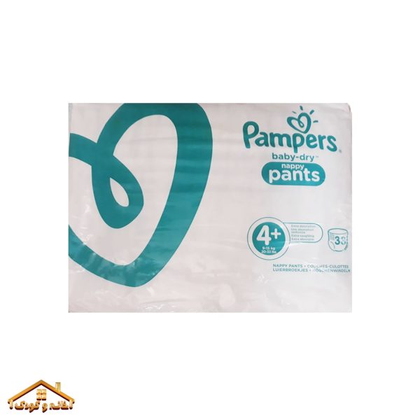 پوشک پمپرز  شورتی سایز ۴+ ۳۸عدد آلمان (baby dry) - Image 2