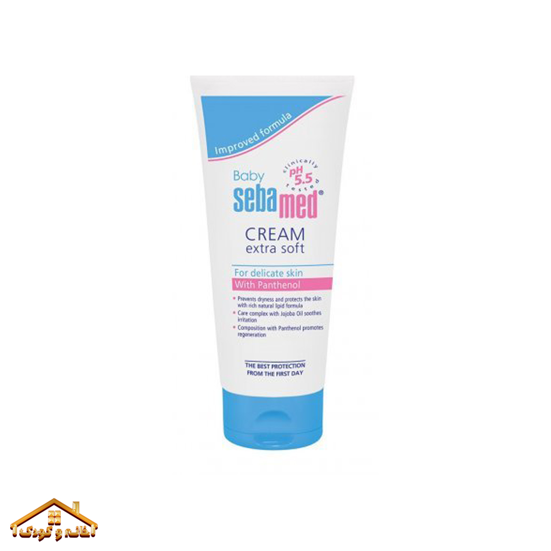 سبا۲ کرم مرطوب کننده دست و بدن extra soft کودک ۲۰۰میل سبامد Seba med - Image 1