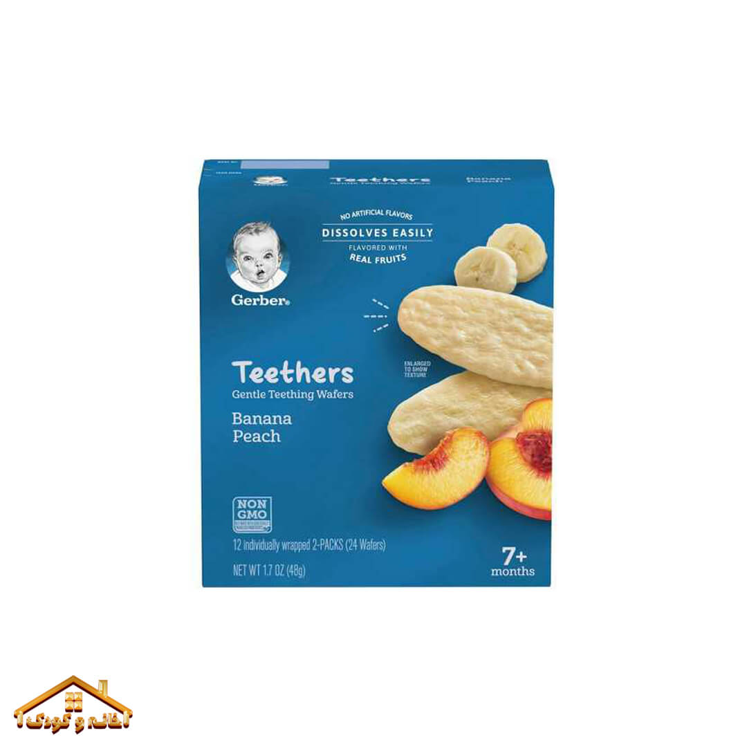 GUEST_1f9fefc4-d7e9-4140-86c1-376e637d1f66-1 ویفر هلو و موز +7ماه 48گرمی گربر Gerber - Image 1