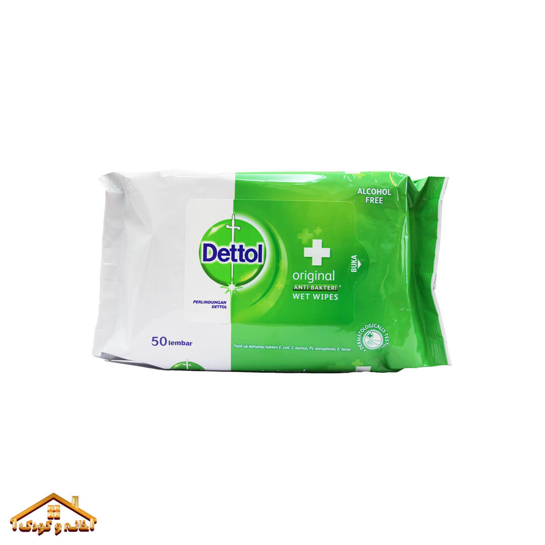 5795cd0dc6a3c7b6aadf6f51020262e39b7b925d_1597838685 دستمال مرطوب انتی باکتریال 50برگ Original دتول Dettol - Image 1