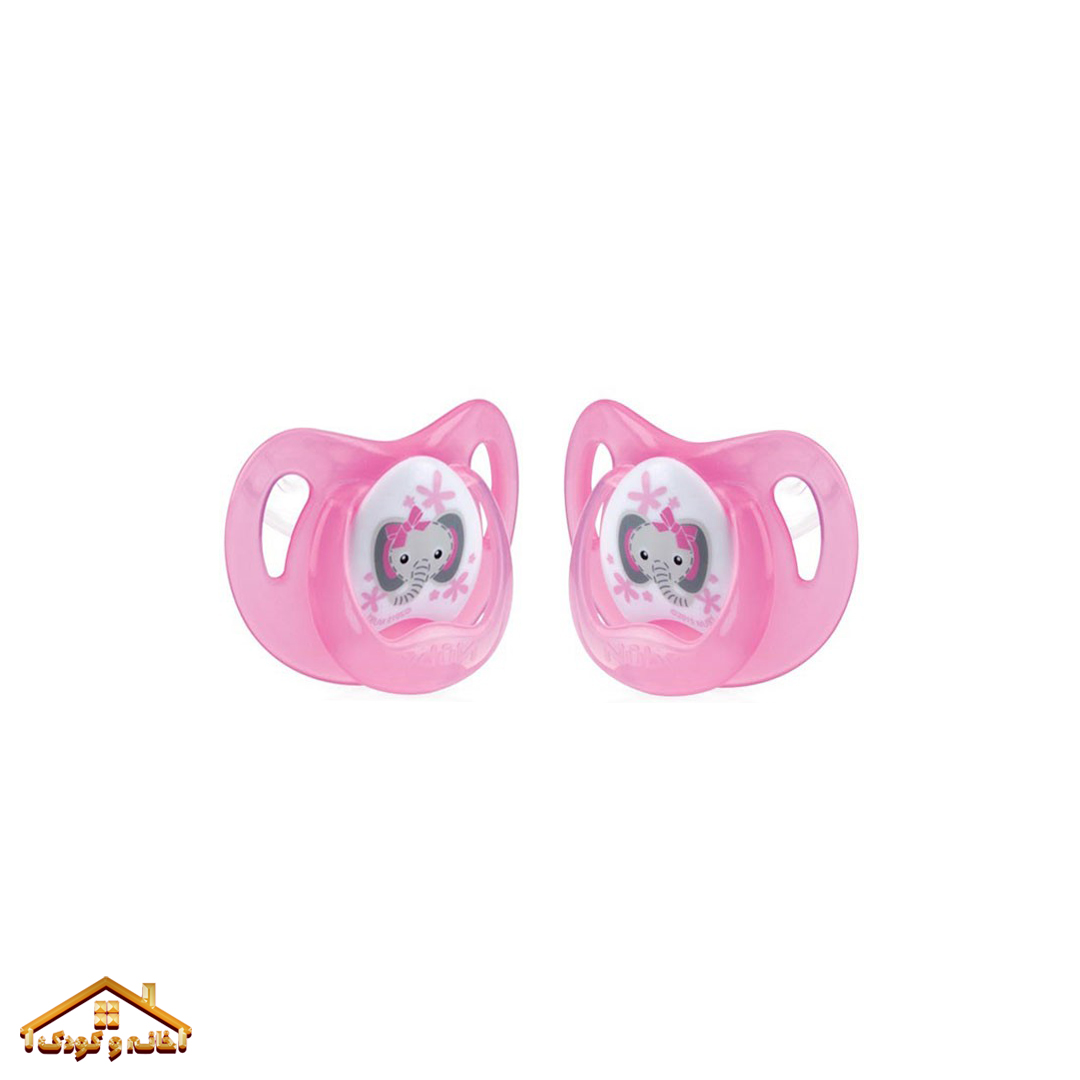 -2-nuby پستانک ارتودنسی 2عددی 6تا36ماه نابی nuby-فیل - Image 1