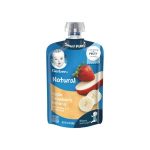 پوره ساندیسی سیب موز و توت فرنگی گربر  +6ماه Gerber