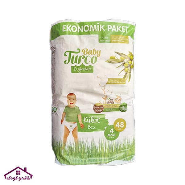 265 پوشک شورتی تورکو بیبی سایز 4 - 48 عددی Turco baby - Image 1
