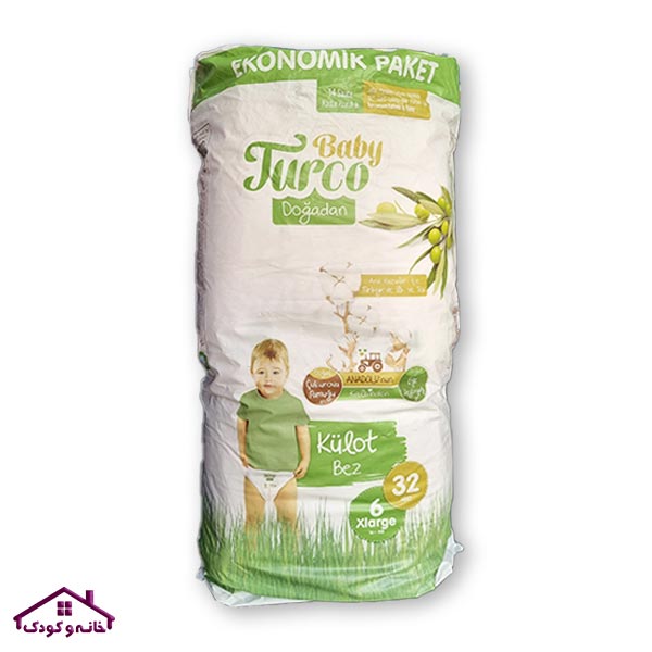 266 پوشک شورتی تورکو بیبی سایز 6 - 32 عددی Turco baby - Image 1