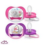 پستانک اولترا ایر بسته 2 عددی 6-18ماه صورتی ultra air اونت Avent - Image 2