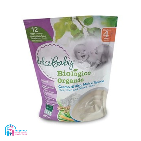 ax site سرلاک بدون شیر دولچه بیبی ذرت و برنج +4 ماه dolcebaby - Image 1