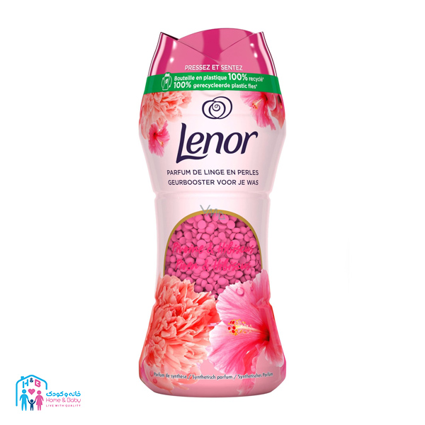 54 عطر لباسشویی لنور با رایحه گل صد تومانی و هیبیسکوس گرم 210 - Johnson - Image 1