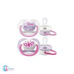پستانک اولترا ایر بسته 2 عددی 0-6 ماه صورتی ultra air اونت Avent - Image 2