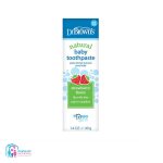 خمیر دندان خوراکی کودک طبیعی دکتر براون توت فرنگی 40 گرم DR.BROWNS