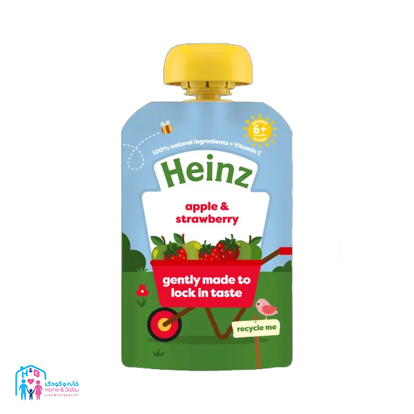 2 پوره سانديسي هاينز سيب و توت فرنگي 6+ ماه Heinz - Image 1