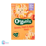 سرلاک فرنی موز،هلو و سیب ارگانیکس 200 گرم organix