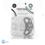 پستانک ۶+ماه سفید و مشکی تویست شیک بسته ۲ عددی TWISTSHAKE