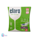 قرص ماشین ظرفشویی 11 کاره 8+24 عددی کلارو Claro