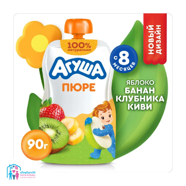 ax site - 2025-02-14T164145.355 پوره سیب آگوشا موز توت فرنگی کیوی 90 گرم از 8 ماهگی Агуша - Image 1