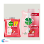 فوم دست دتول با یدک رایحه توت فرنگی DETTOL