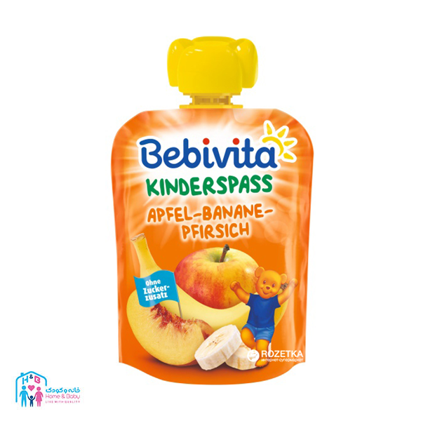 ax site پوره میوه عددی سیب موز، هلو bebivita - Image 1