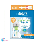 شیشه شیر طلقی 2 عددی 150 میل آپشن پلاس DR BROWNS - Image 2